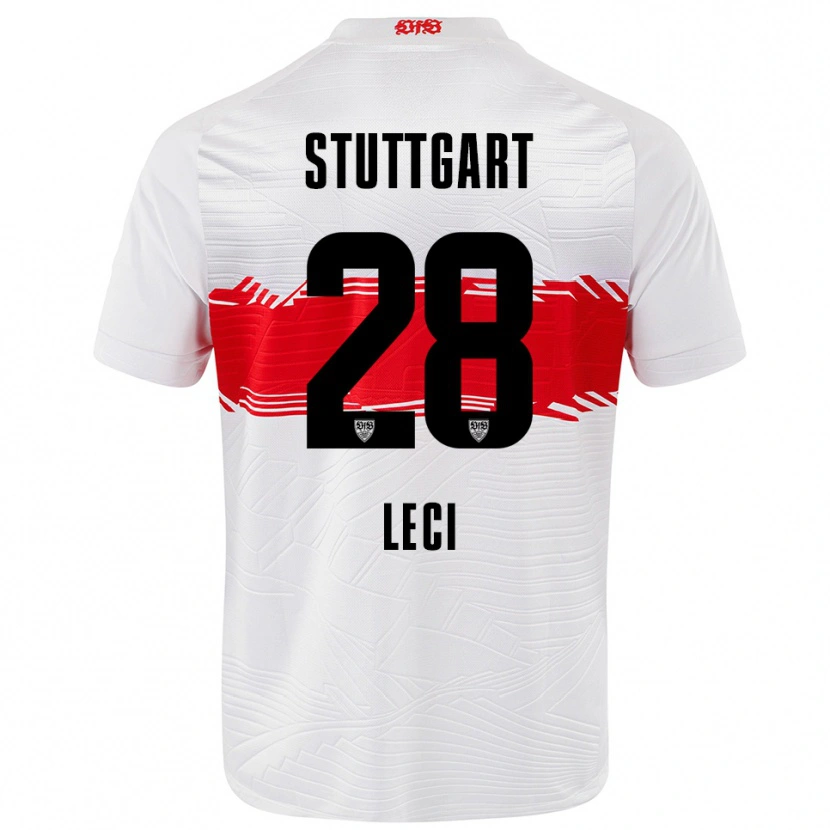 Danxen Herren Besarta Leci #28 Weiß Rot Heimtrikot Trikot 2025/26 T-Shirt