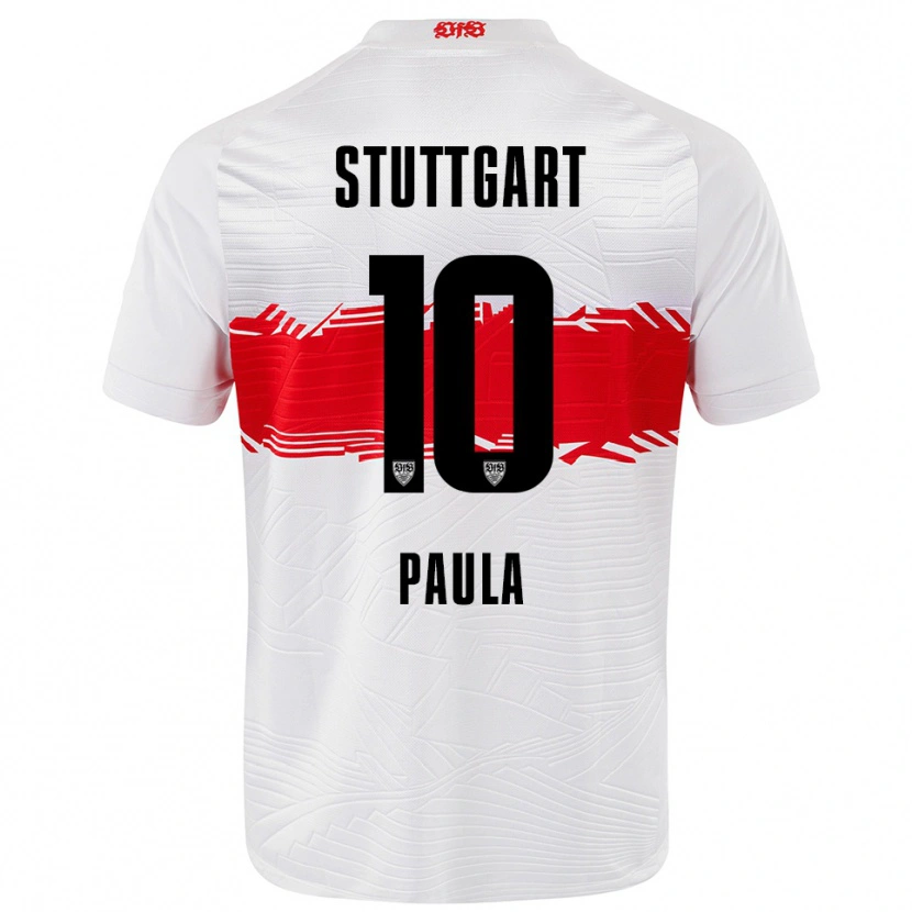 Danxen Herren Raul Paula #10 Weiß Rot Heimtrikot Trikot 2025/26 T-Shirt