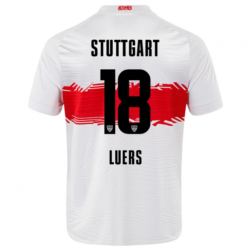 Danxen Herren Julian Lüers #18 Weiß Rot Heimtrikot Trikot 2025/26 T-Shirt