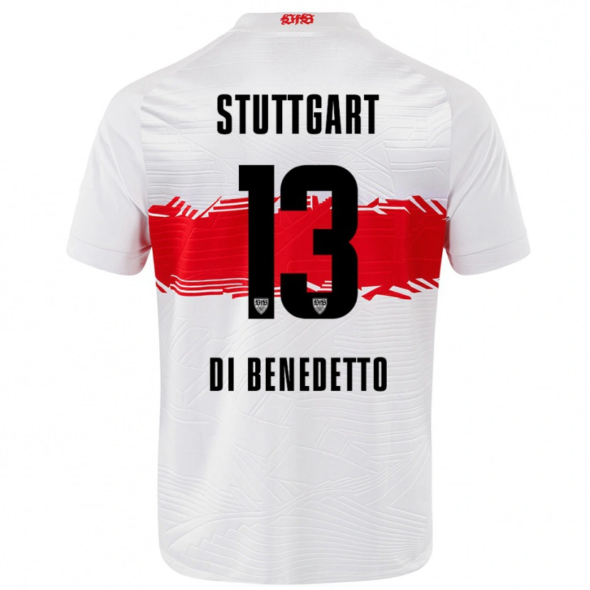 Danxen Herren Massimo Di Benedetto #13 Weiß Rot Heimtrikot Trikot 2025/26 T-Shirt