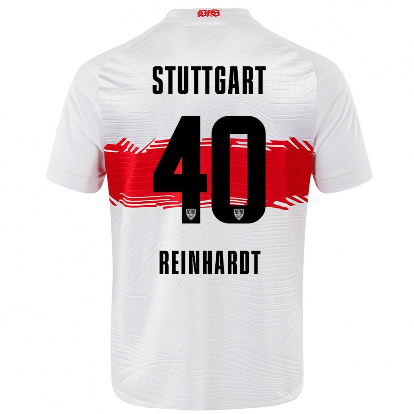 Danxen Herren Peter Reinhardt #40 Weiß Rot Heimtrikot Trikot 2025/26 T-Shirt