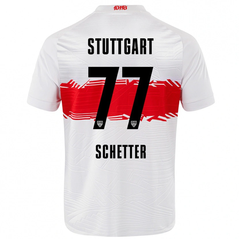 Danxen Herren Leonie Schetter #77 Weiß Rot Heimtrikot Trikot 2025/26 T-Shirt