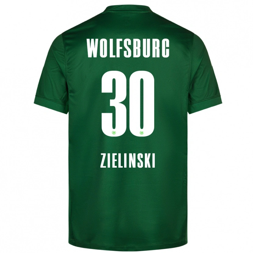 Danxen Herren Jakub Zielinski #30 Grün Weiß Heimtrikot Trikot 2025/26 T-Shirt