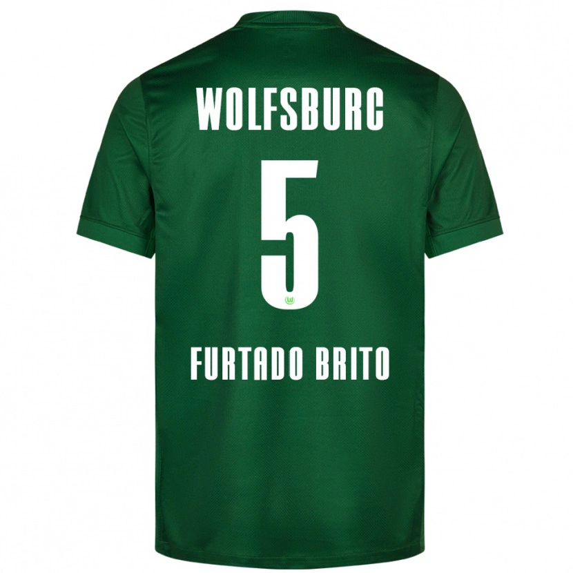 Danxen Herren Dinaylo Furtado Brito #5 Grün Weiß Heimtrikot Trikot 2025/26 T-Shirt