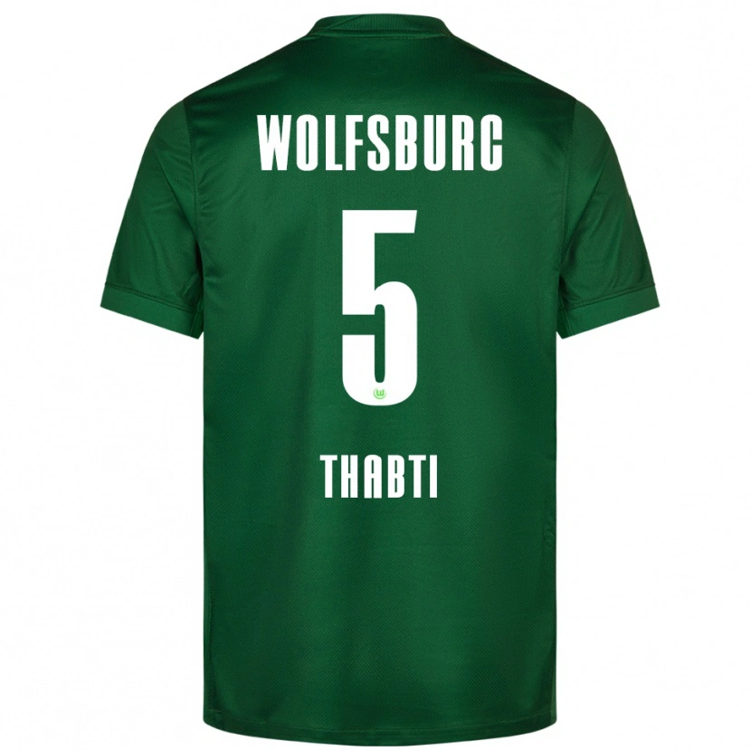 Danxen Herren Mohamed Thabti #5 Grün Weiß Heimtrikot Trikot 2025/26 T-Shirt