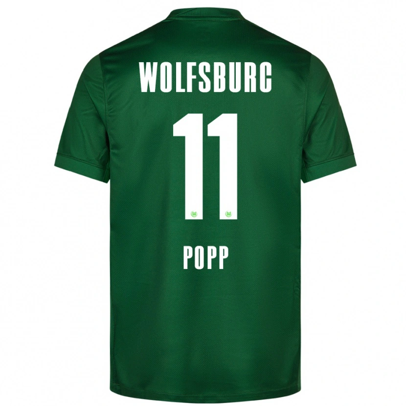 Danxen Herren Alexandra Popp #11 Grün Weiß Heimtrikot Trikot 2025/26 T-Shirt