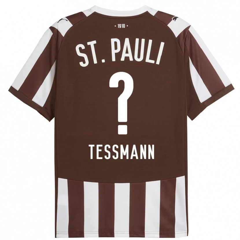 Danxen Herren Niklas Teßmann #0 Kaffee Weiß Heimtrikot Trikot 2025/26 T-Shirt