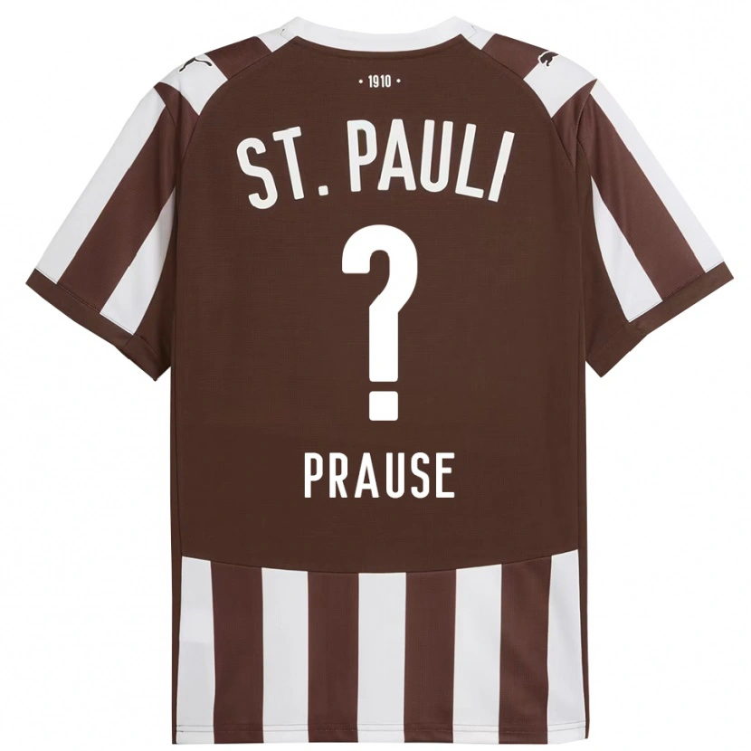 Danxen Herren Sebastian Prause #0 Kaffee Weiß Heimtrikot Trikot 2025/26 T-Shirt