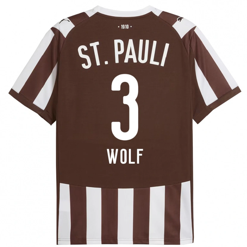 Danxen Herren Raphael Wolf #3 Kaffee Weiß Heimtrikot Trikot 2025/26 T-Shirt