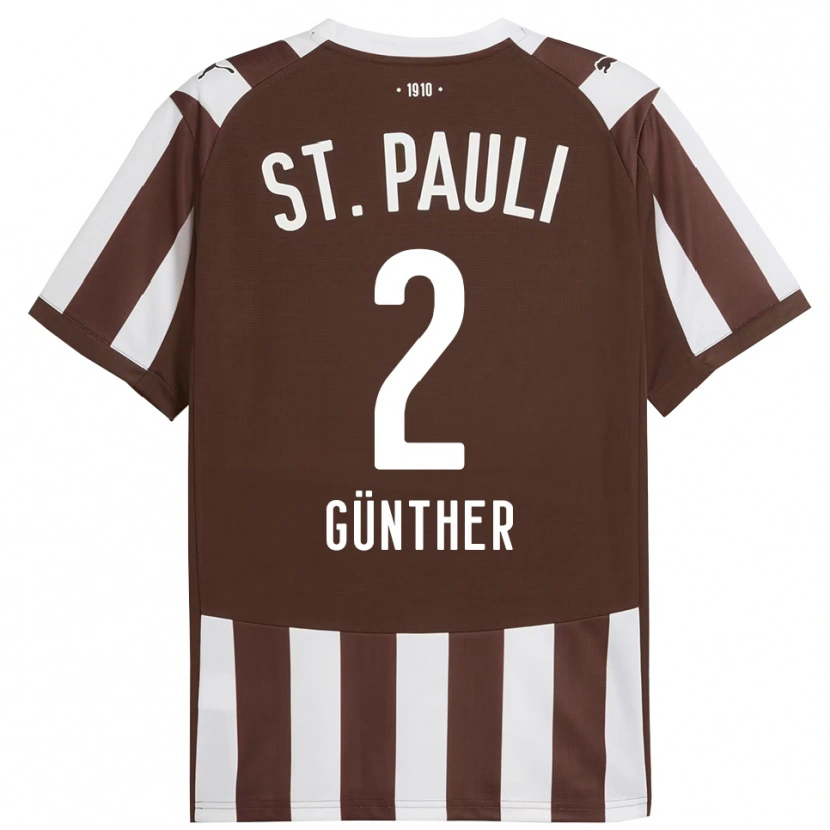 Danxen Herren Luca Günther #2 Kaffee Weiß Heimtrikot Trikot 2025/26 T-Shirt
