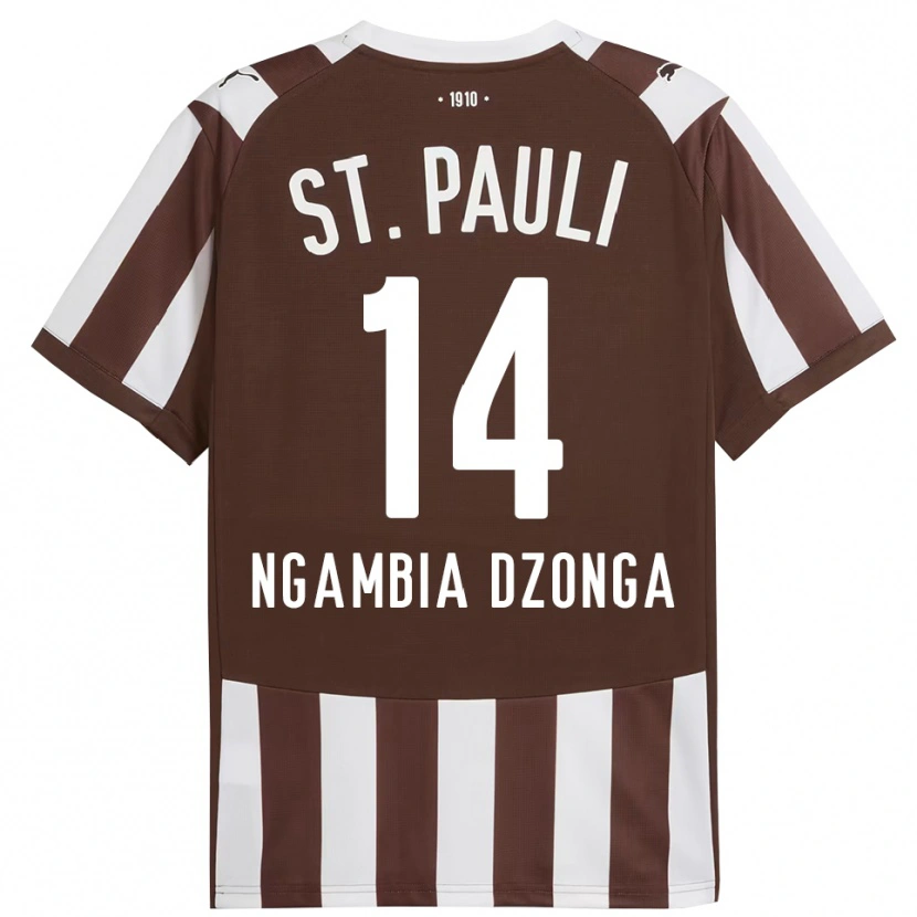 Danxen Herren Sisco Ngambia Dzonga #14 Kaffee Weiß Heimtrikot Trikot 2025/26 T-Shirt