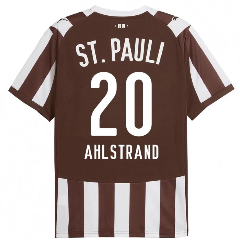 Danxen Herren Erik Ahlstrand #20 Kaffee Weiß Heimtrikot Trikot 2025/26 T-Shirt