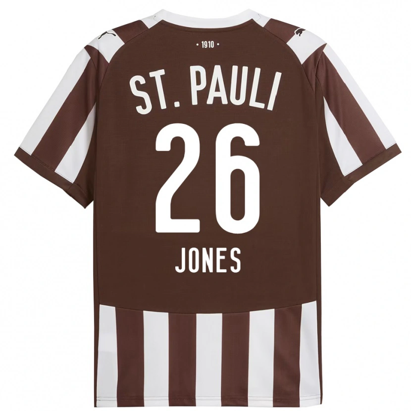 Danxen Herren Ricky-Jade Jones #26 Kaffee Weiß Heimtrikot Trikot 2025/26 T-Shirt