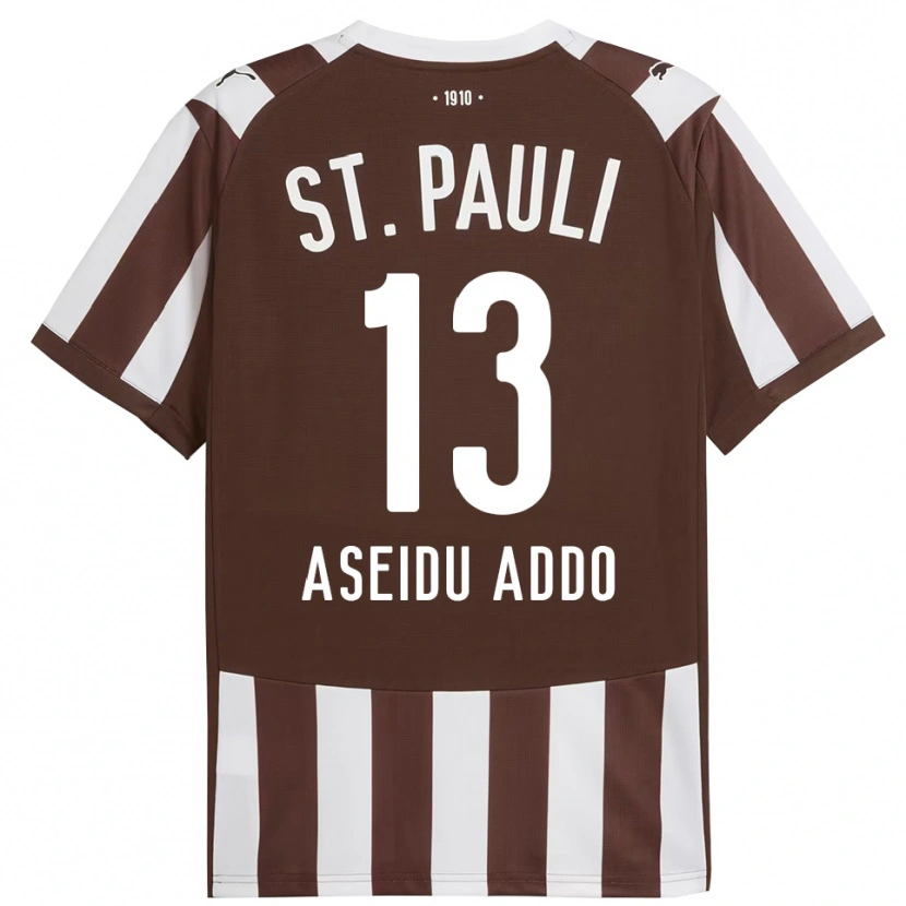 Danxen Herren Joel Aseidu Addo #13 Kaffee Weiß Heimtrikot Trikot 2025/26 T-Shirt
