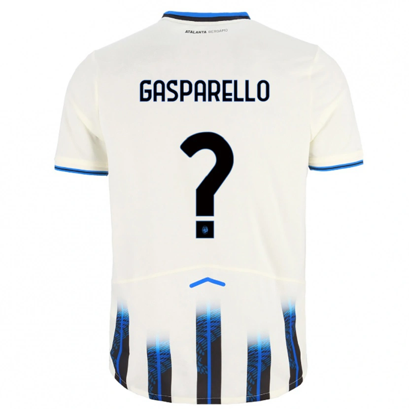 Danxen Herren Francesco Gasparello #0 Weiß Blau Auswärtstrikot Trikot 2025/26 T-Shirt