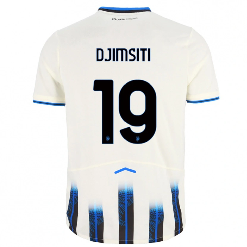 Danxen Herren Berat Djimsiti #19 Weiß Blau Auswärtstrikot Trikot 2025/26 T-Shirt