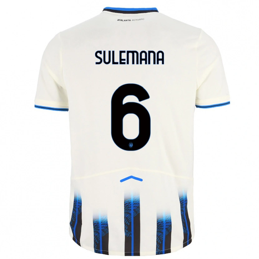 Danxen Herren Ibrahim Sulemana #6 Weiß Blau Auswärtstrikot Trikot 2025/26 T-Shirt