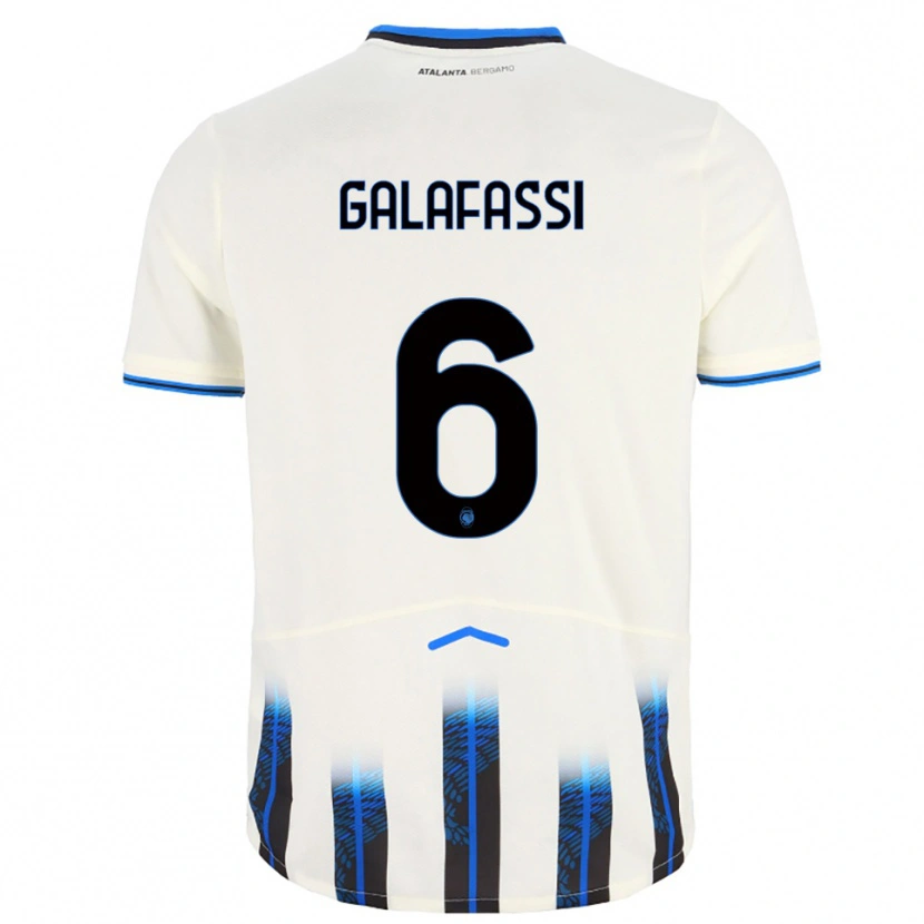 Danxen Herren Filippo Galafassi #6 Weiß Blau Auswärtstrikot Trikot 2025/26 T-Shirt
