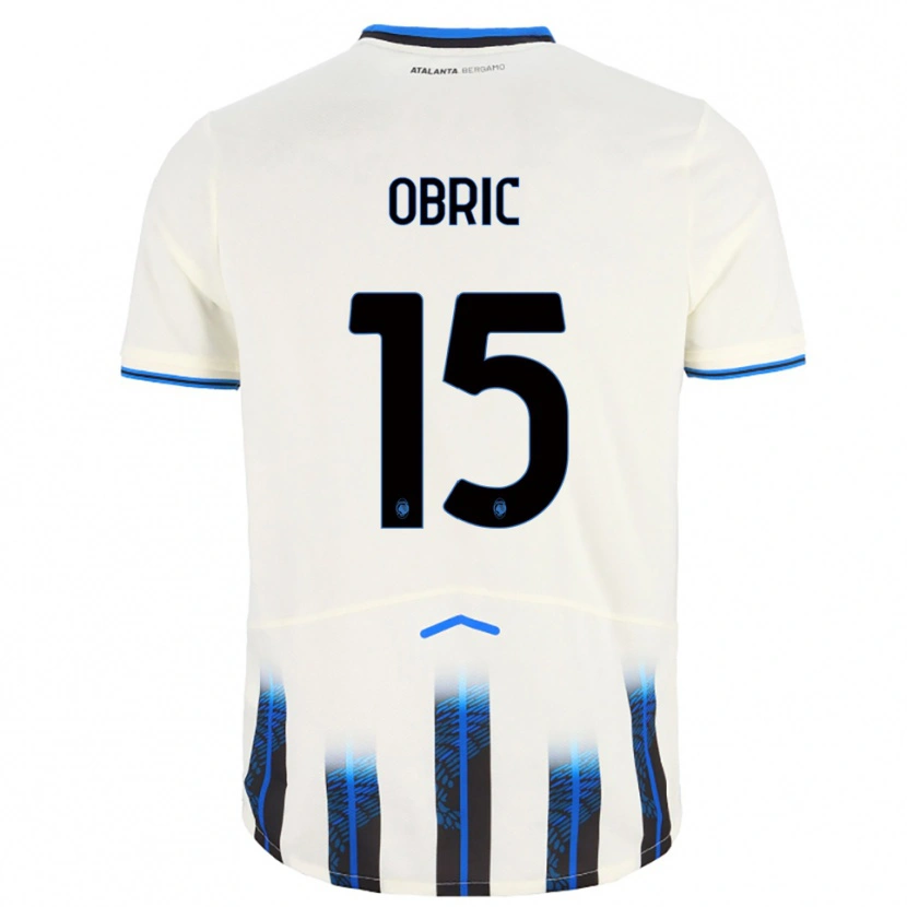 Danxen Herren Relja Obric #15 Weiß Blau Auswärtstrikot Trikot 2025/26 T-Shirt
