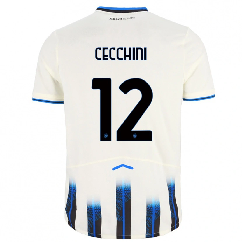 Danxen Herren Filippo Cecchini #12 Weiß Blau Auswärtstrikot Trikot 2025/26 T-Shirt