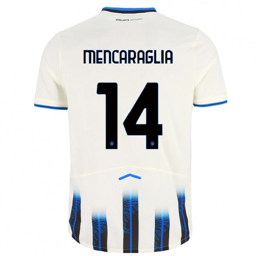 Danxen Herren Filippo Mencaraglia #14 Weiß Blau Auswärtstrikot Trikot 2025/26 T-Shirt