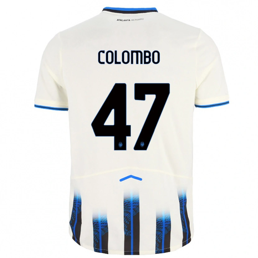 Danxen Herren Matteo Colombo #47 Weiß Blau Auswärtstrikot Trikot 2025/26 T-Shirt