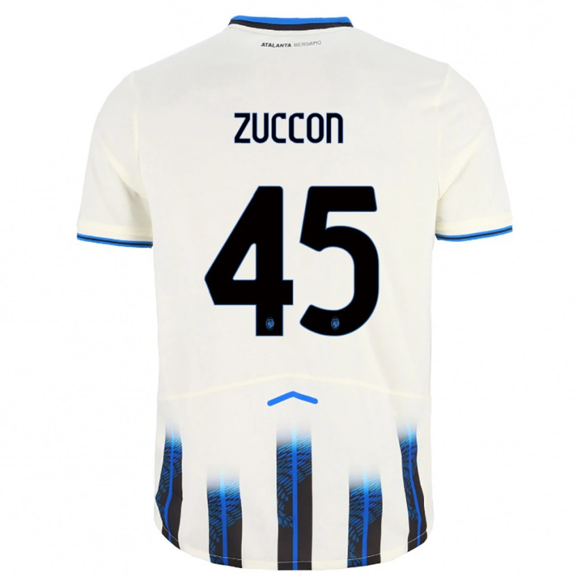 Danxen Herren Federico Zuccon #45 Weiß Blau Auswärtstrikot Trikot 2025/26 T-Shirt