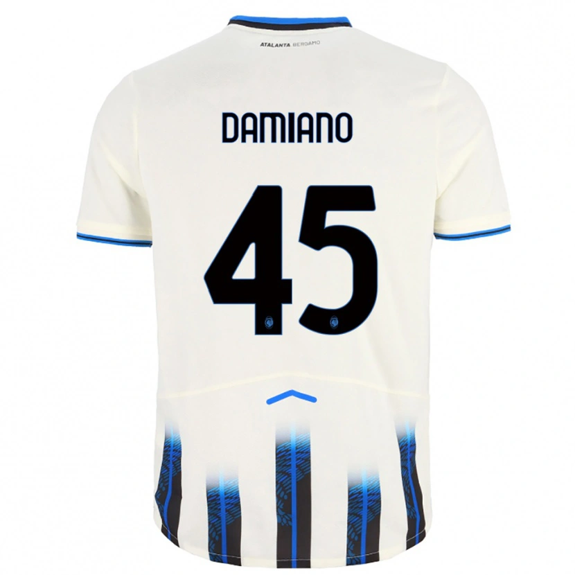 Danxen Herren Vincenzo Damiano #45 Weiß Blau Auswärtstrikot Trikot 2025/26 T-Shirt
