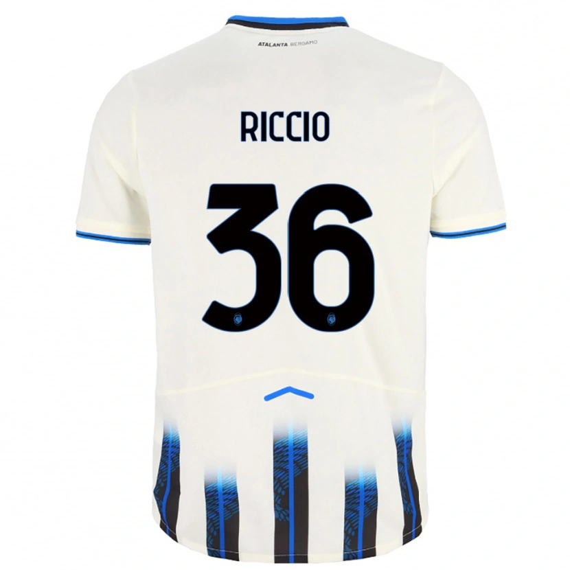 Danxen Herren Lorenzo Riccio #36 Weiß Blau Auswärtstrikot Trikot 2025/26 T-Shirt