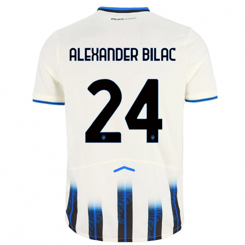 Danxen Herren Max Bilac #24 Weiß Blau Auswärtstrikot Trikot 2025/26 T-Shirt