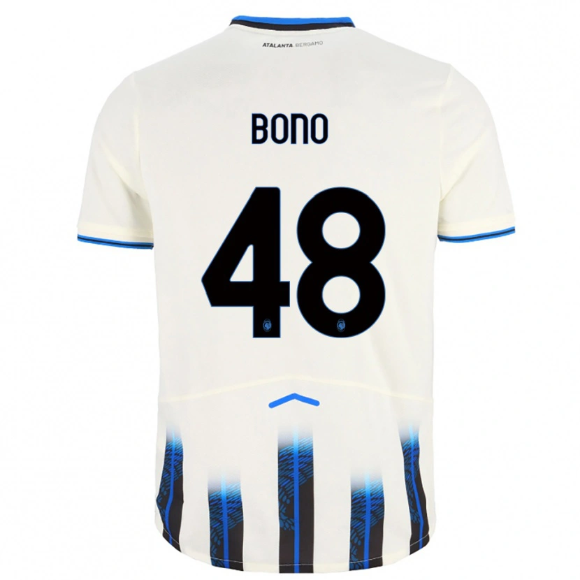 Danxen Herren Davide Bono #48 Weiß Blau Auswärtstrikot Trikot 2025/26 T-Shirt