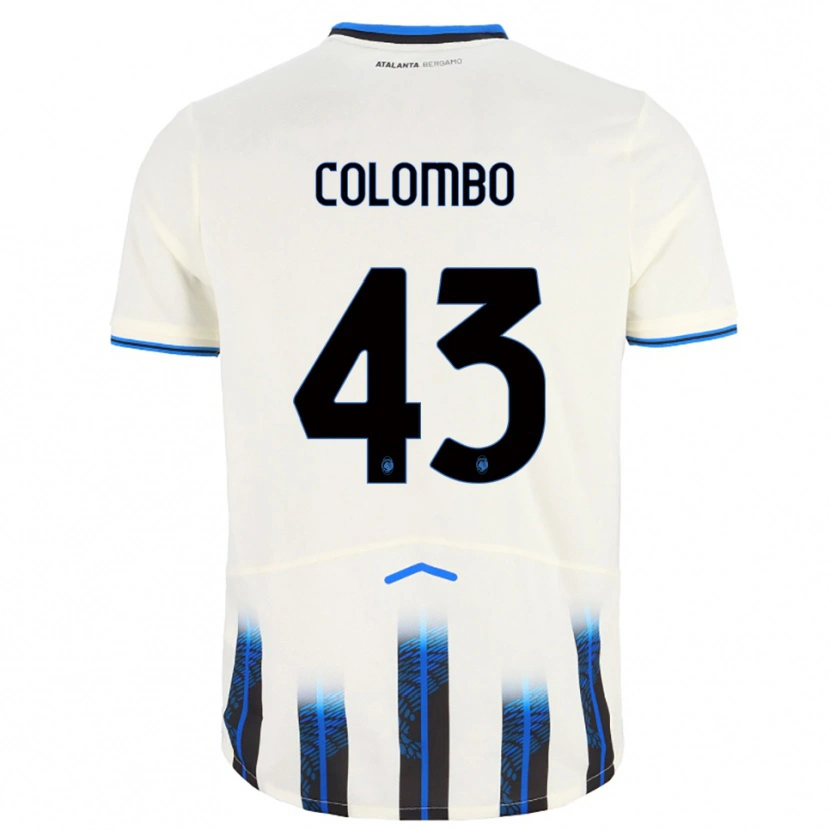 Danxen Herren Matteo Colombo #43 Weiß Blau Auswärtstrikot Trikot 2025/26 T-Shirt