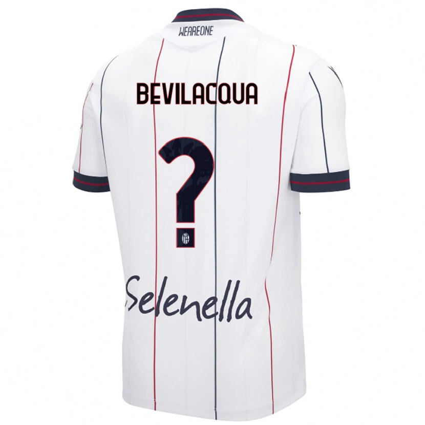 Danxen Herren Vincenzo Bevilacqua #0 Weiß Königsblau Auswärtstrikot Trikot 2025/26 T-Shirt