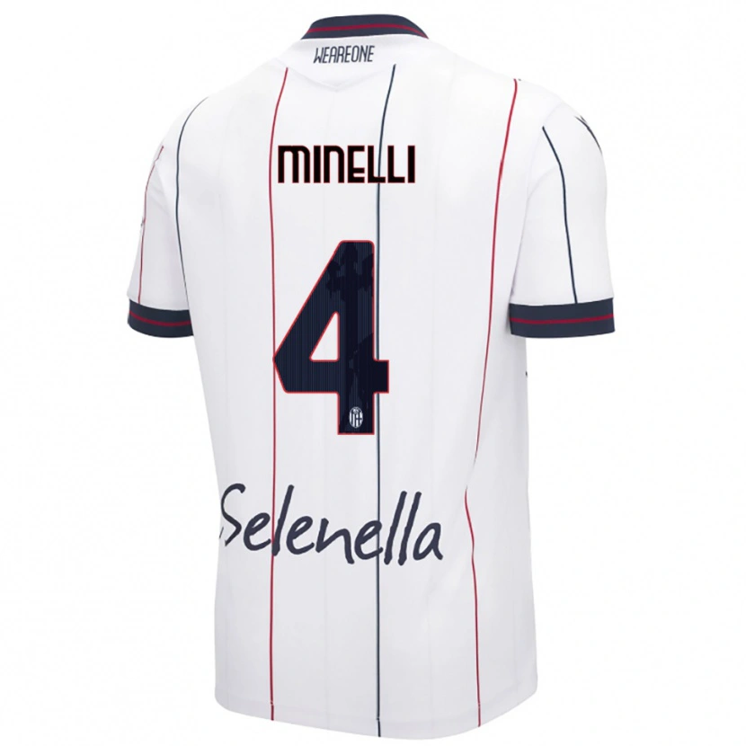Danxen Herren Leo Minelli #4 Weiß Königsblau Auswärtstrikot Trikot 2025/26 T-Shirt