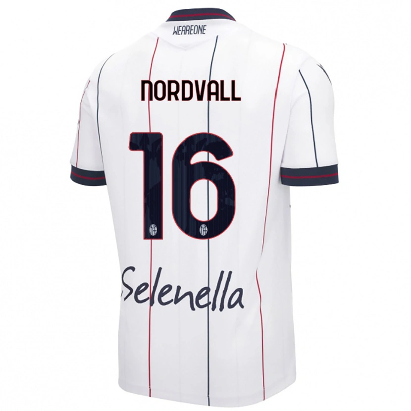 Danxen Herren Ossian Nordvall #16 Weiß Königsblau Auswärtstrikot Trikot 2025/26 T-Shirt