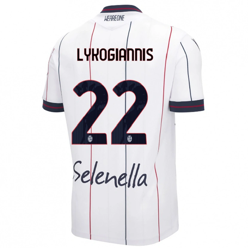 Danxen Herren Charalampos Lykogiannis #22 Weiß Königsblau Auswärtstrikot Trikot 2025/26 T-Shirt