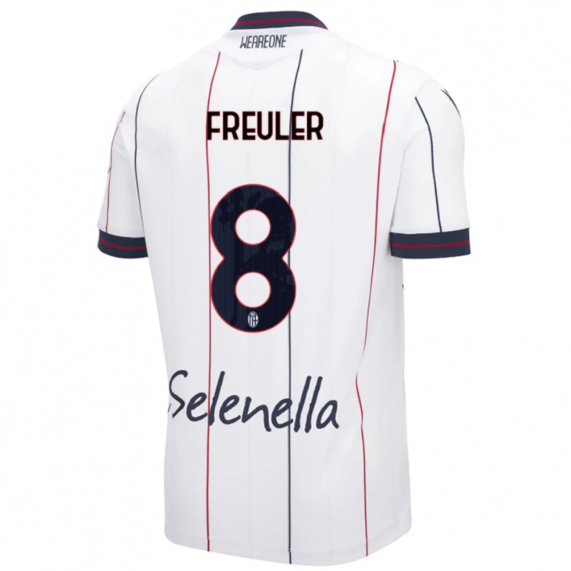 Danxen Herren Remo Freuler #8 Weiß Königsblau Auswärtstrikot Trikot 2025/26 T-Shirt