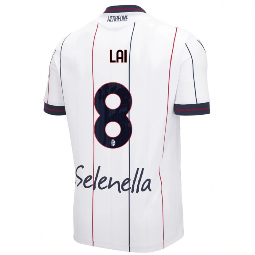 Danxen Herren Luca Lai #8 Weiß Königsblau Auswärtstrikot Trikot 2025/26 T-Shirt