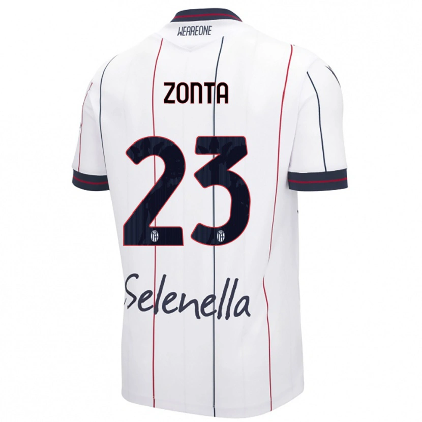 Danxen Herren Alessandro Zonta #23 Weiß Königsblau Auswärtstrikot Trikot 2025/26 T-Shirt