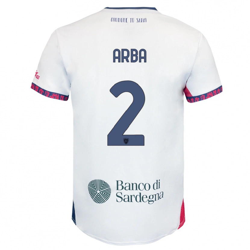 Danxen Herren Federico Arba #2 Weiß Marineblau Rot Auswärtstrikot Trikot 2025/26 T-Shirt