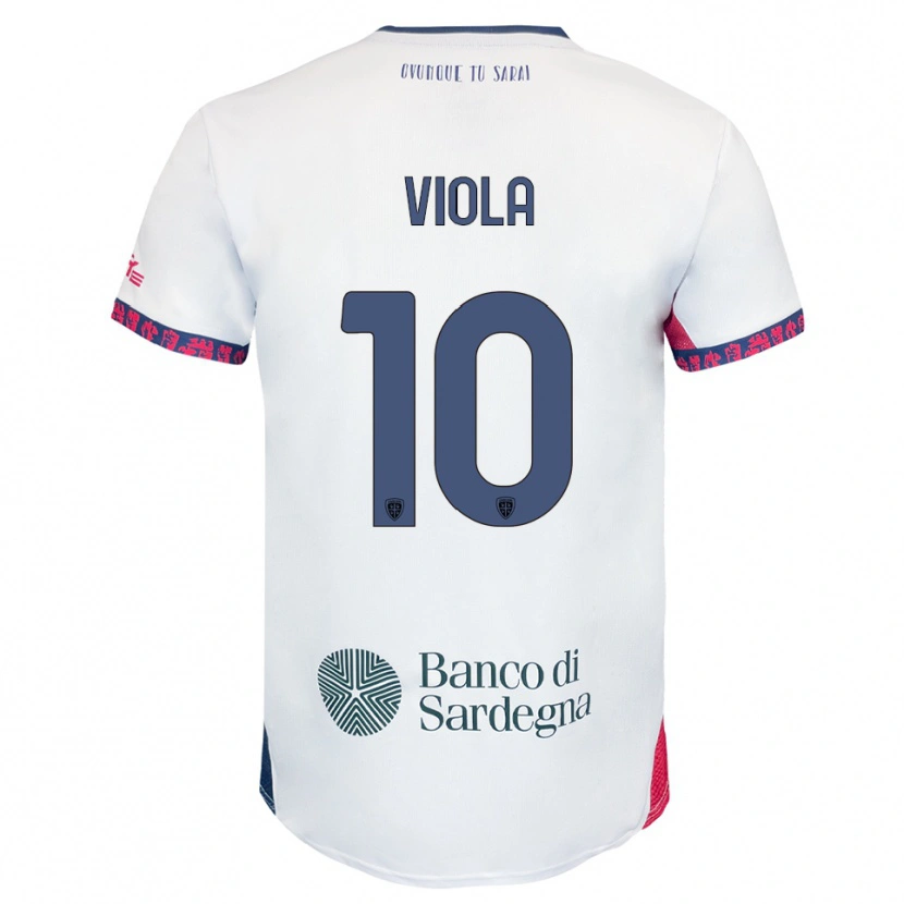 Danxen Herren Nicolas Viola #10 Weiß Marineblau Rot Auswärtstrikot Trikot 2025/26 T-Shirt