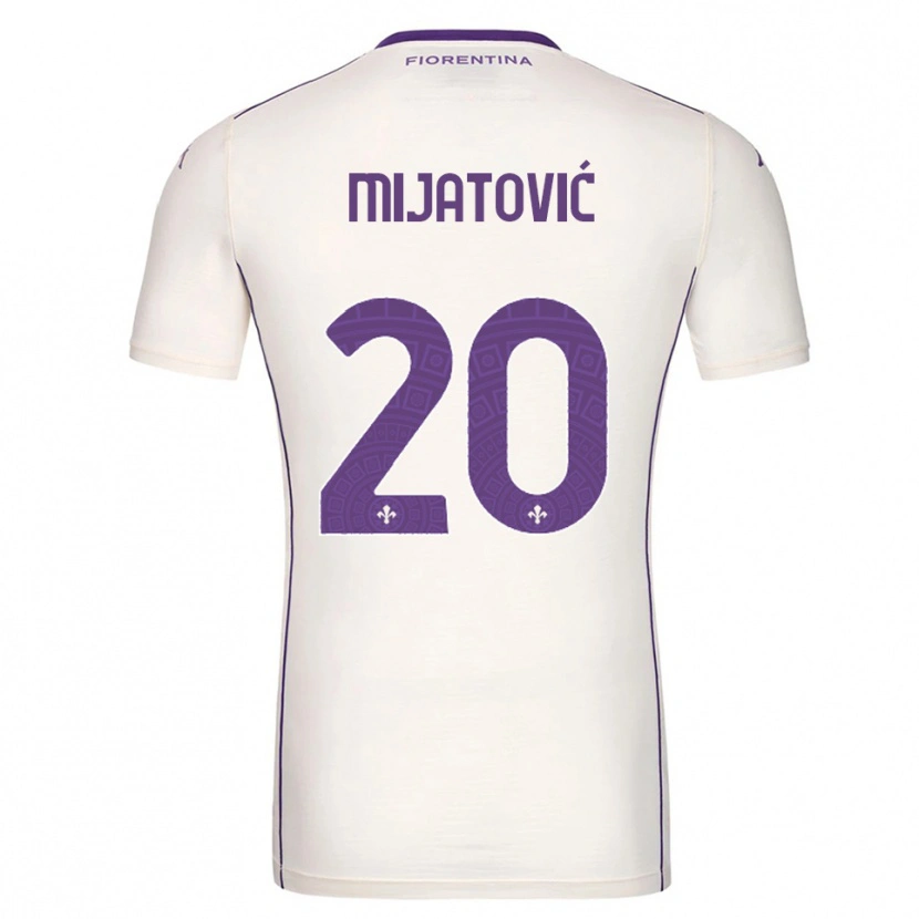Danxen Herren Milica Mijatović #20 Weiß Lila Rot Auswärtstrikot Trikot 2025/26 T-Shirt