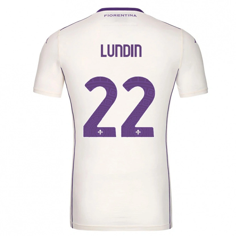 Danxen Herren Karin Lundin #22 Weiß Lila Rot Auswärtstrikot Trikot 2025/26 T-Shirt