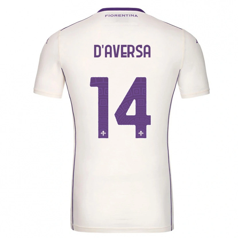 Danxen Herren Simone D'aversa #14 Weiß Lila Rot Auswärtstrikot Trikot 2025/26 T-Shirt