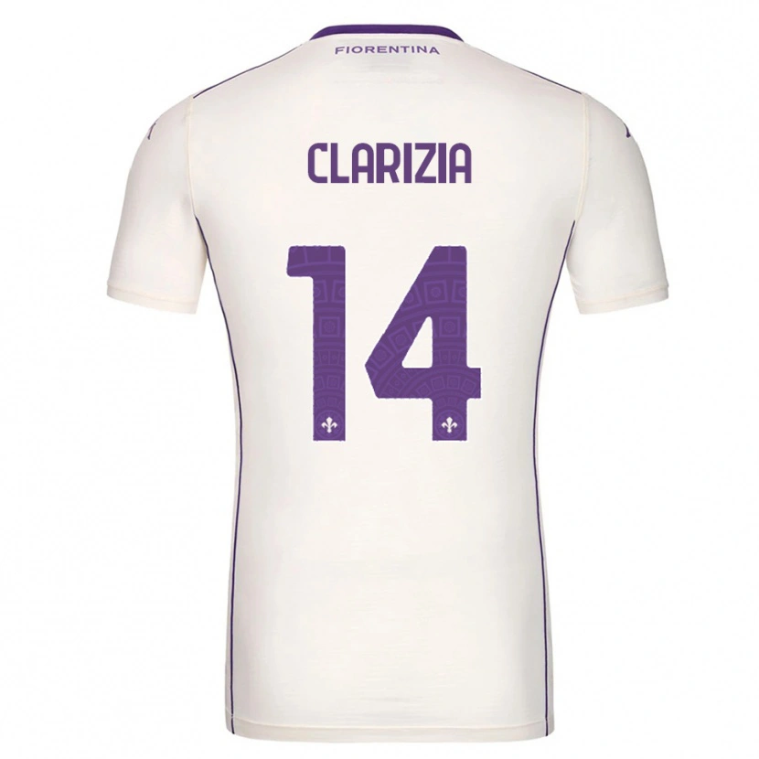 Danxen Herren Leonardo Clarizia #14 Weiß Lila Rot Auswärtstrikot Trikot 2025/26 T-Shirt