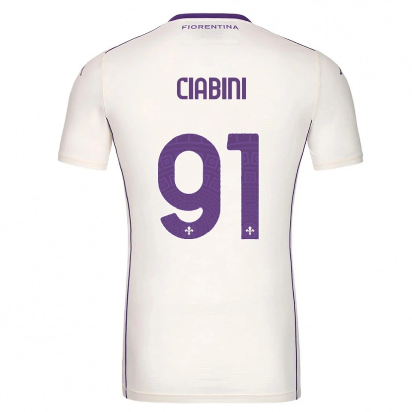 Danxen Herren Giulia Ciabini #91 Weiß Lila Rot Auswärtstrikot Trikot 2025/26 T-Shirt