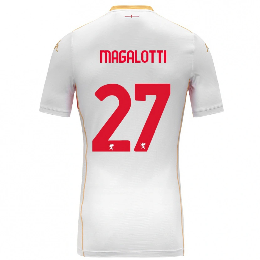 Danxen Herren Gabriele Magalotti #27 Weiß Rot Auswärtstrikot Trikot 2025/26 T-Shirt