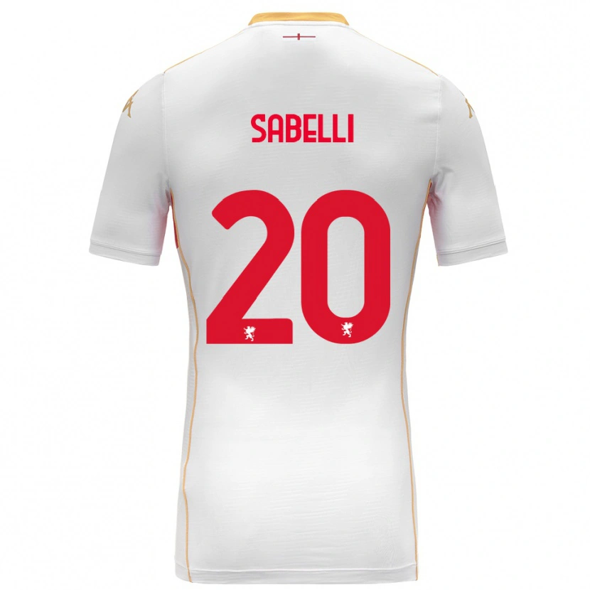 Danxen Herren Stefano Sabelli #20 Weiß Rot Auswärtstrikot Trikot 2025/26 T-Shirt