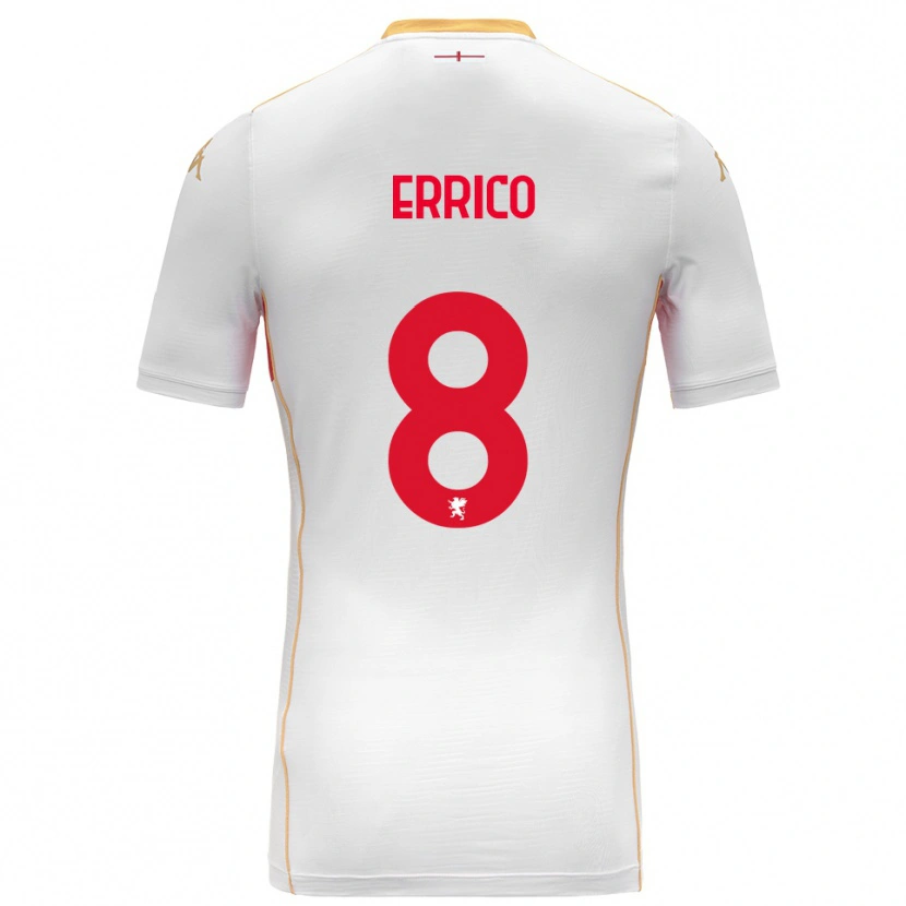 Danxen Herren Emma Errico #8 Weiß Rot Auswärtstrikot Trikot 2025/26 T-Shirt