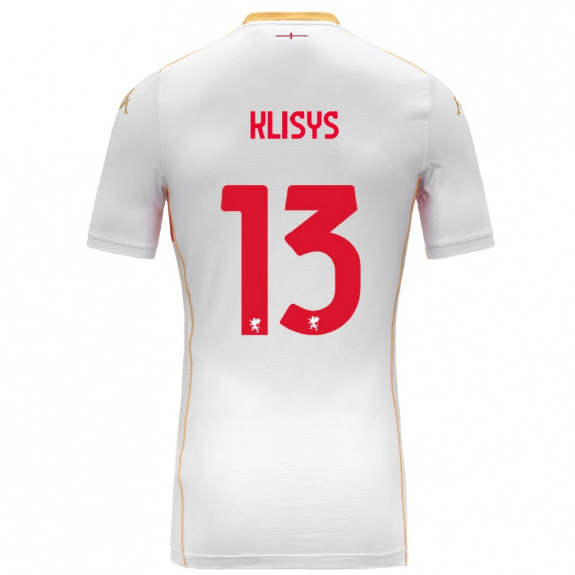 Danxen Herren Lukas Klišys #13 Weiß Rot Auswärtstrikot Trikot 2025/26 T-Shirt